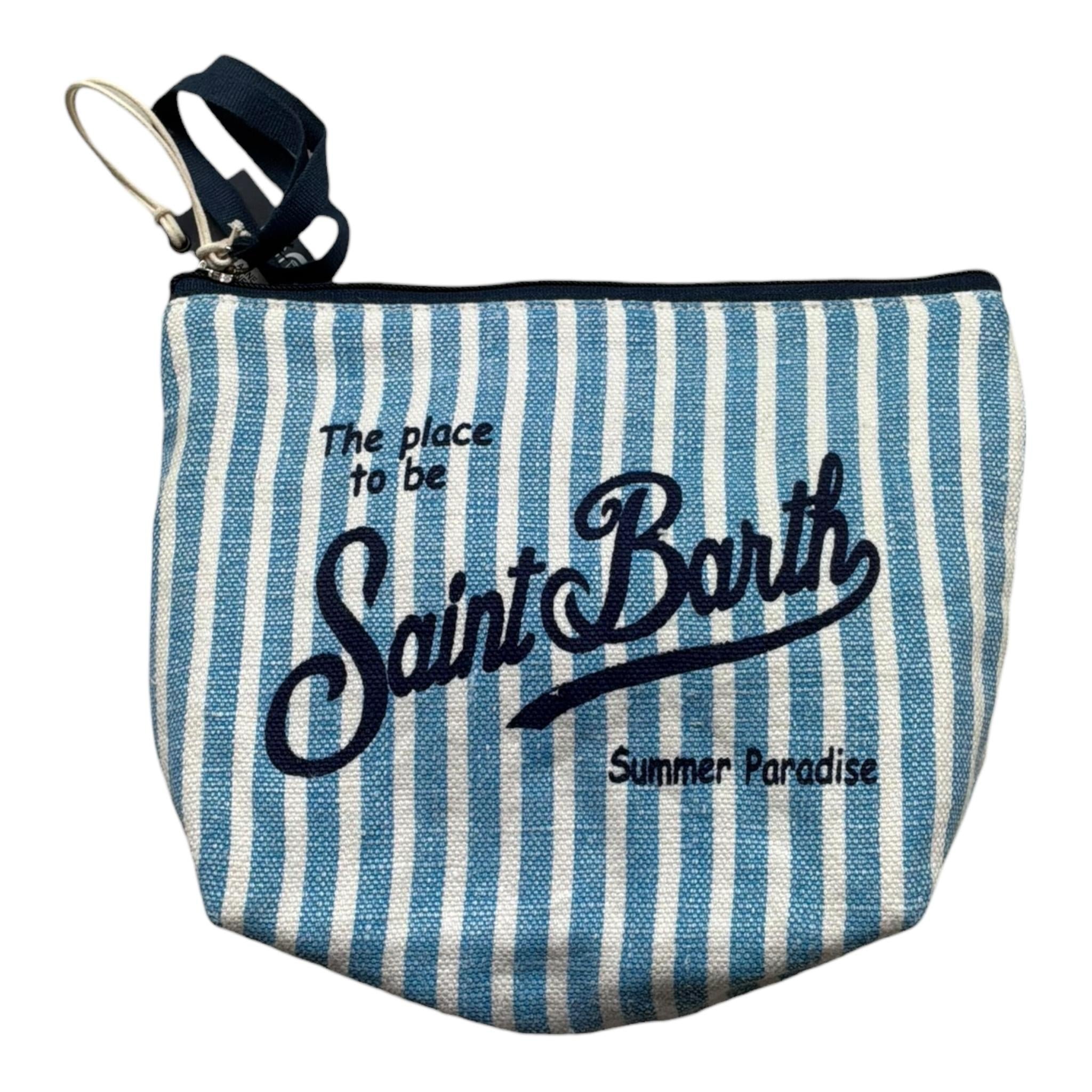 Saint Barth Pochette Tinta Unita con Fantasia A Righe per Bambina 00398L BIANCO SAINT BARTH 