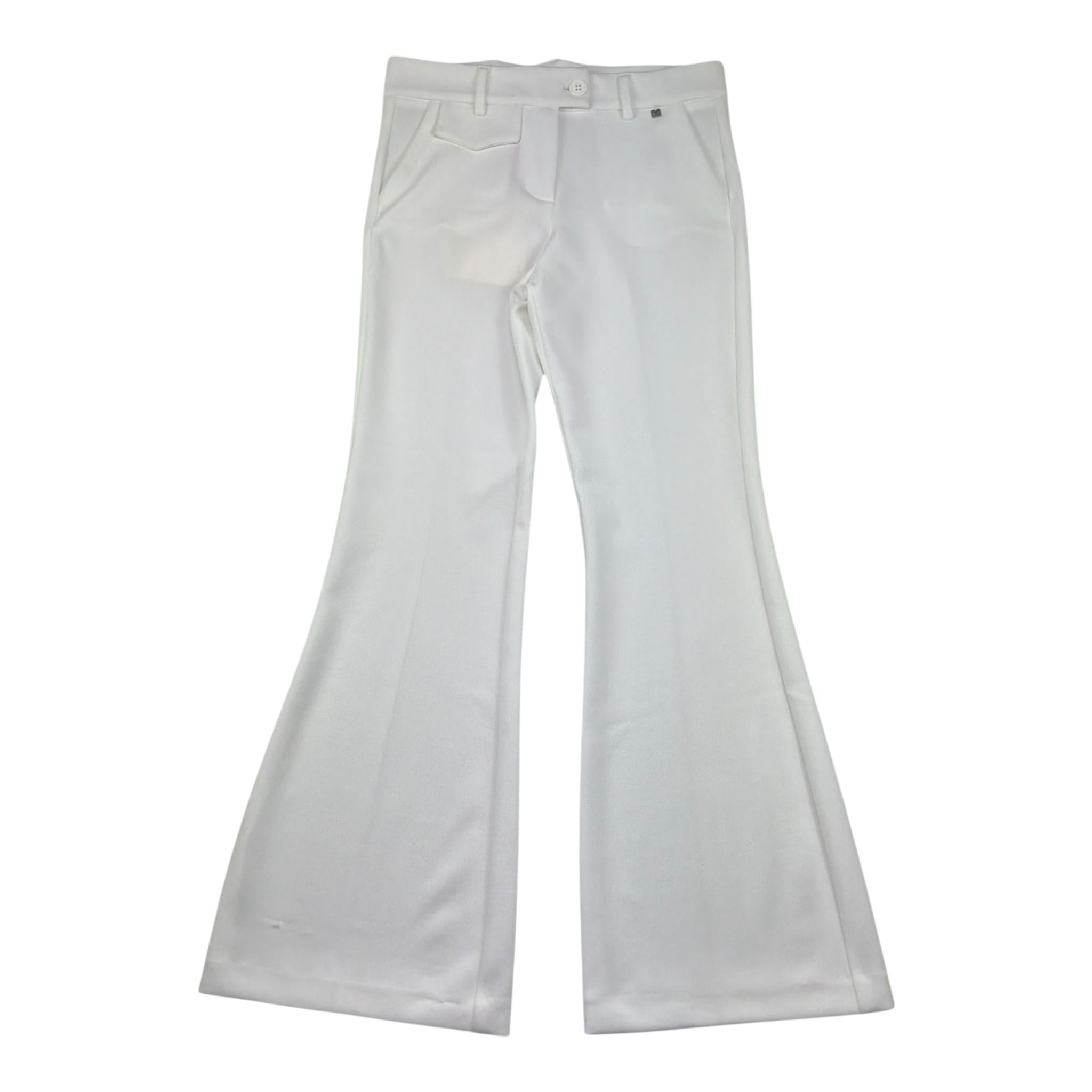 Kocca Pantalone Modello Zampa Tinta Unita per Bambina SHARIL BIANCO Kocca 