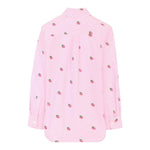 Saint Barth Camicia Bicolore con Fantasia A Righe per Bambina BRIG003X ROSA SAINT BARTH 