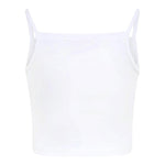 Diesel Canotta Bretelline Tinta Unita con Stampa Brillantinata per Bambina J02201XX BIANCO DIESEL 