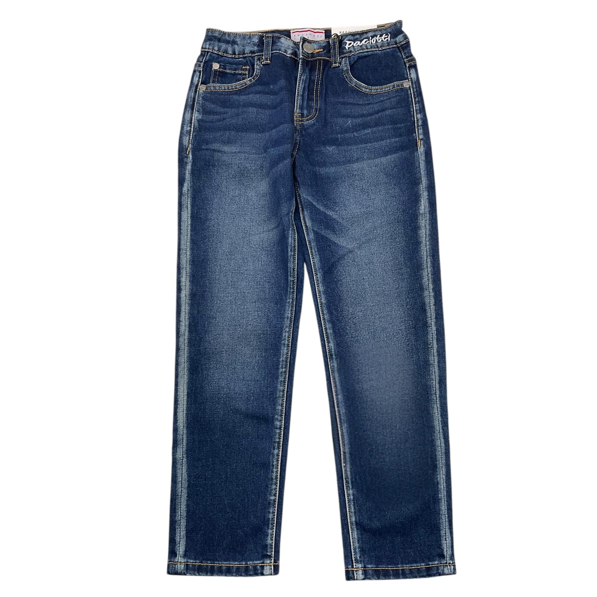 CESARE PACIOTTI jeans tinta unita con girovita regolabile Blu per Bambino OTO5362J BLU CESARE PACIOTTI 