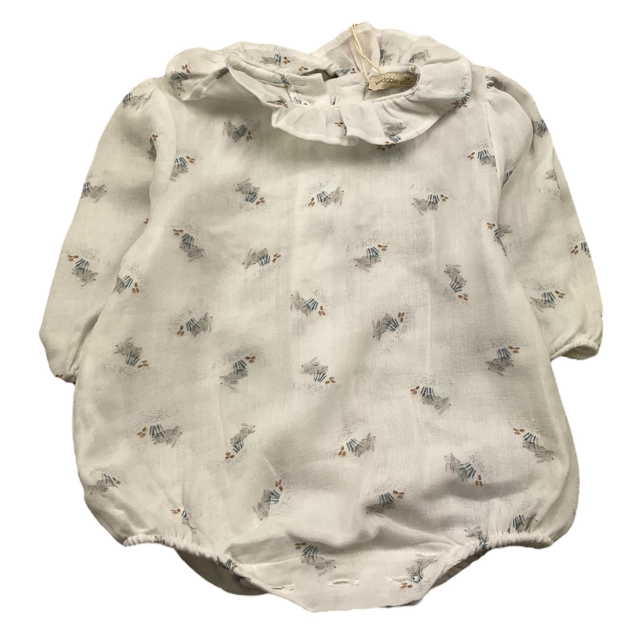 WEDOBLE camicia body tinta unita con stampe in contrasto Bianco per Neonata I2408916 BIANCO WEDOBLE 