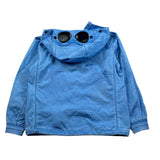 C.P. Company Giubbino tinta unita con Zip E Cappuccio Azzurro per Bambino 12CKOW008A AZZURRO C.P. COMPANY 