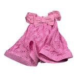 Miss Grant Abito Tinta Unita Traforato per Neonata MG1268 ROSA MISS GRANT 