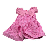 Miss Grant Abito Tinta Unita Traforato per Neonata MG1268 ROSA MISS GRANT 