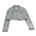 Please Giubbino In Denim Tinta Unita per Bambina JB11012G73 AZZURRO PLEASE 
