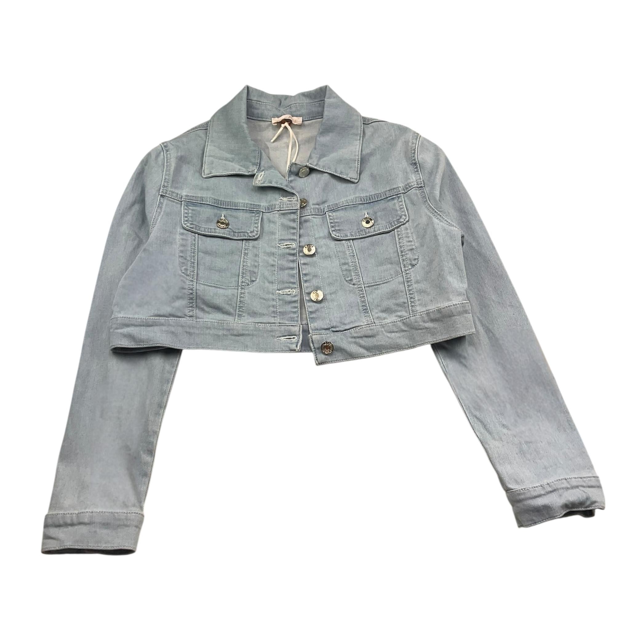 Please Giubbino In Denim Tinta Unita per Bambina JB11012G73 AZZURRO PLEASE 