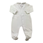 LE BEBE' tutina tinta unita con stampa Bianco per Neonata LBG5987 BIANCO LE BEBE' 