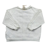 La Stupenderia Cardigan Tinta Unita con Ricami per Neonato V2401308A BIANCO LA STUPENDERIA 