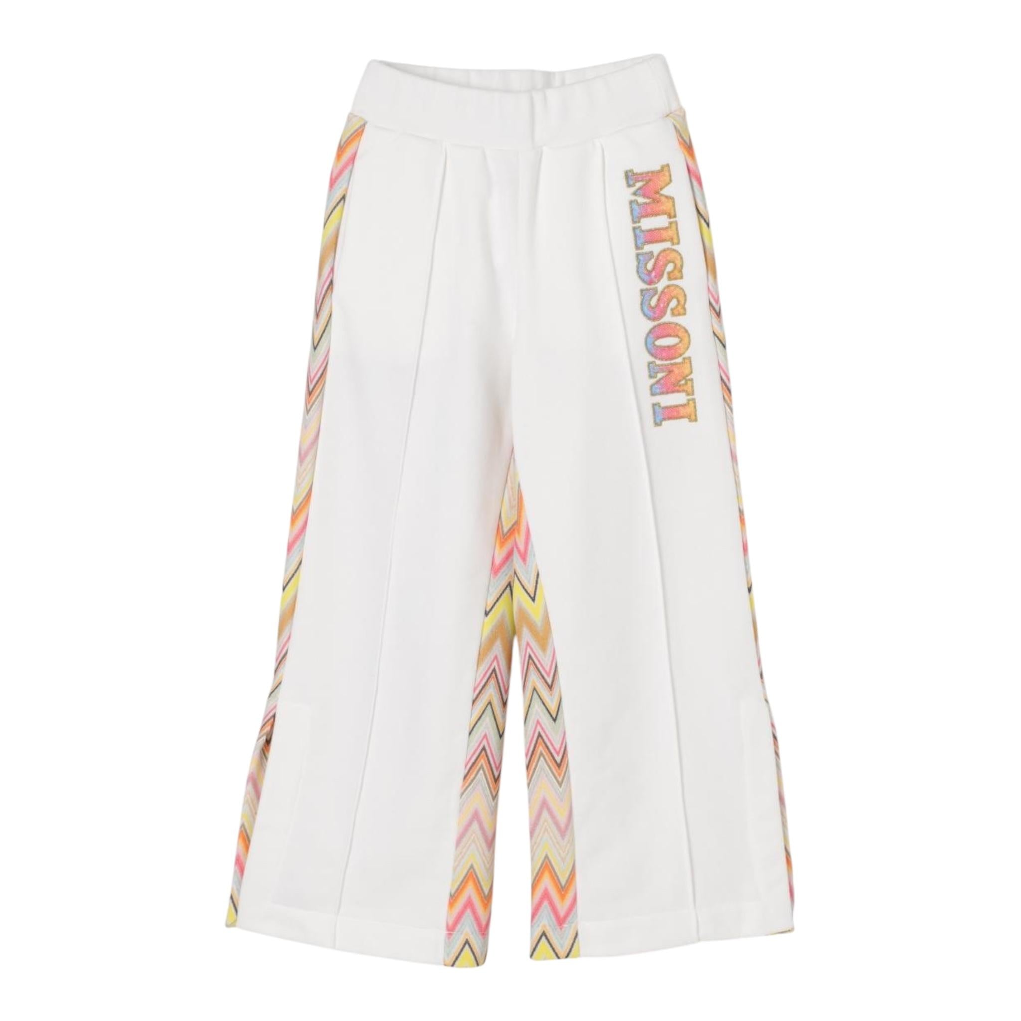 MISSONI pantalone tuta stampa fantasia modello palazz Panna per Bambina MV6A70 PANNA MISSONI 