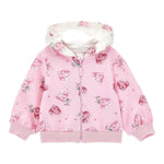 MONNALISA felpa con zip e cappuccio tinta unita cn cappuccio in contrasto Rosa per Neonata 39D800 ROSA MONNALISA 