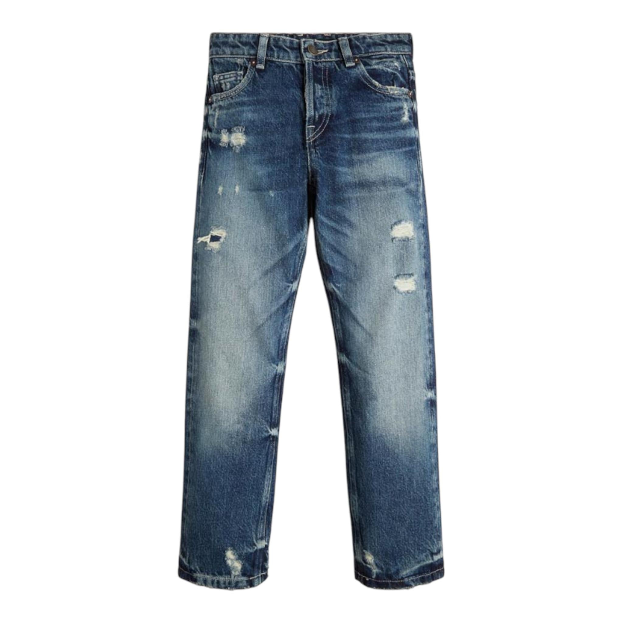 GUESS jeans tinta unita 5 tasche Blu per Bambino L1YA12D3ZJ7 BLU GUESS 