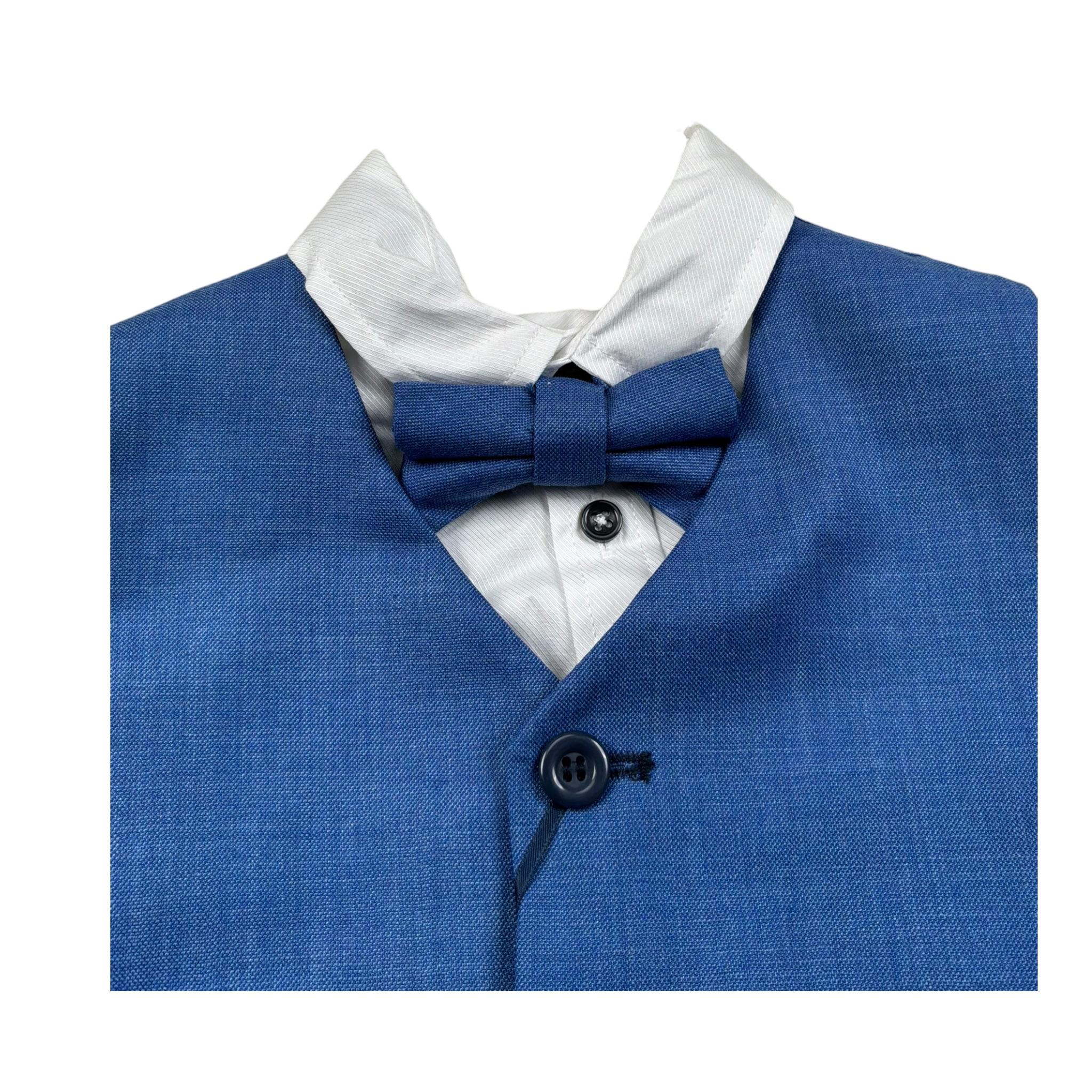 Les Gamins Completo 3 Pezzi Gilet-Camicia-Papillon per Neonato LGMP305512 BLU LES GAMINS 