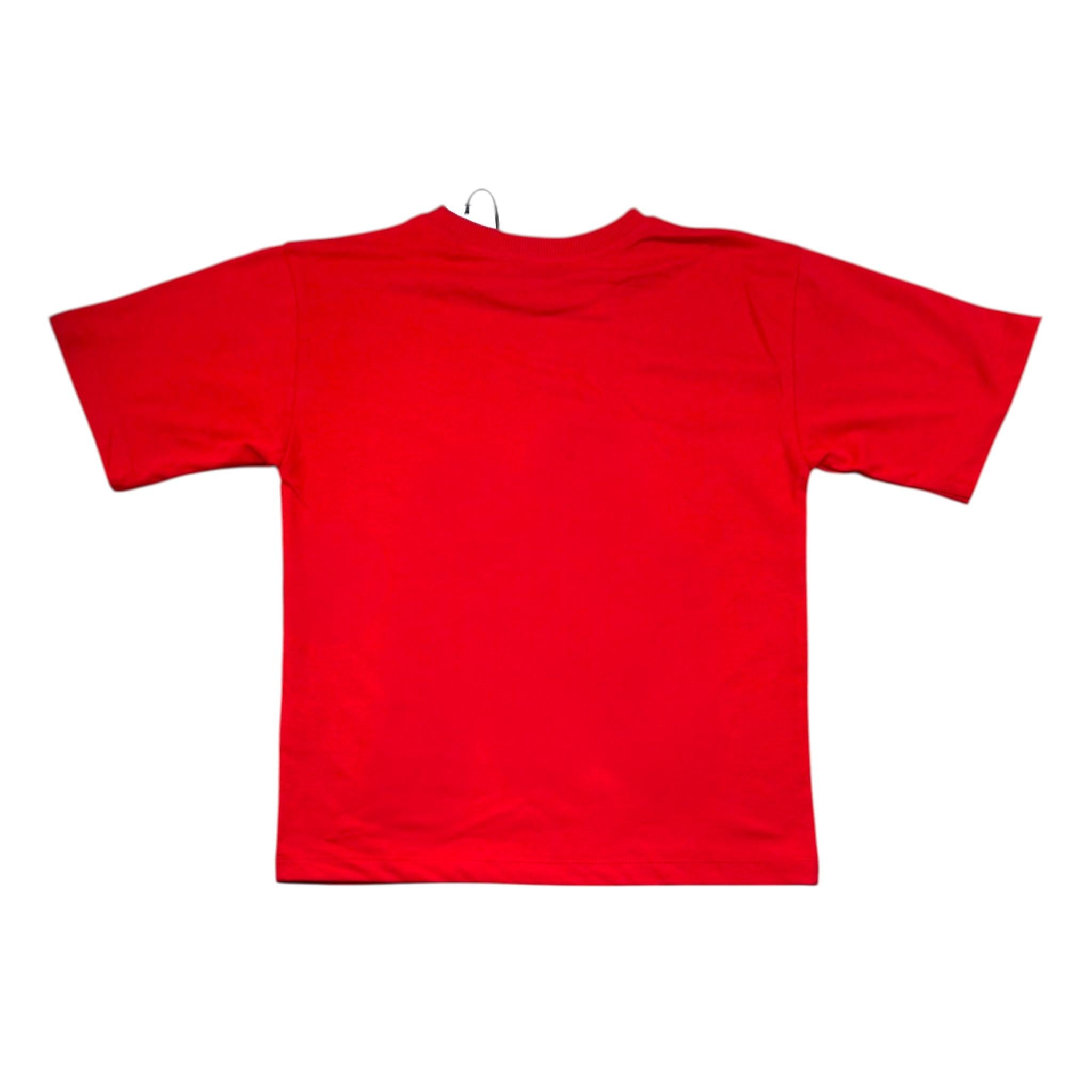 Moschino T-Shirt Girocollo Tinta Unita con Stampa per Bambino H5M05G ROSSO MOSCHINO 