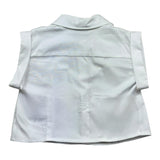 Marc Ellis Camicia Mezza Manica Tinta Unita con Logo per Bambina JMJSH01176X BIANCO MARC ELLIS 