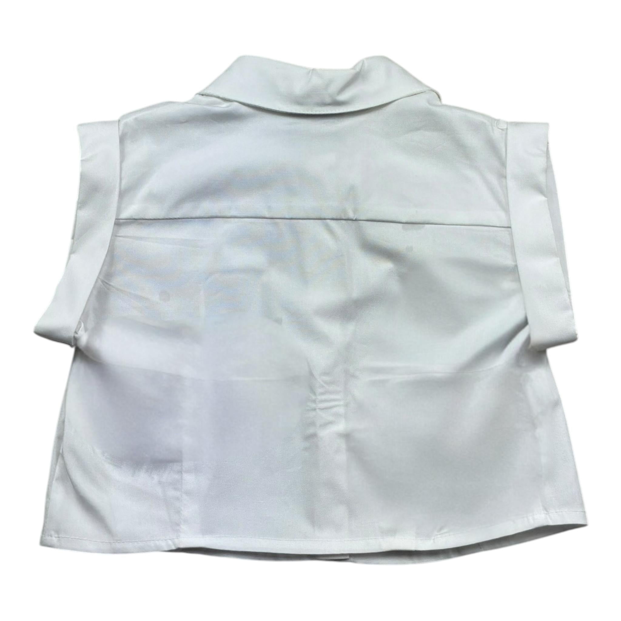 Marc Ellis Camicia Mezza Manica Tinta Unita con Logo per Bambina JMJSH01176X BIANCO MARC ELLIS 