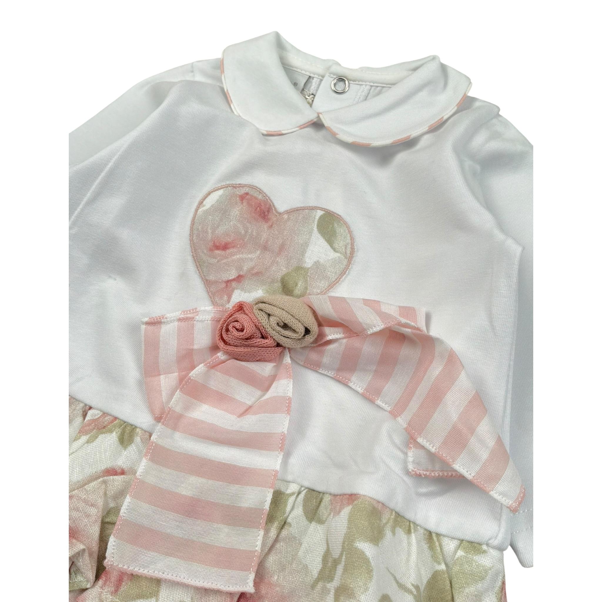 Marlu' Completo 2 Pezzi Shirt-Ghettina per Neonata EP2917 BIANCO MARLU' 