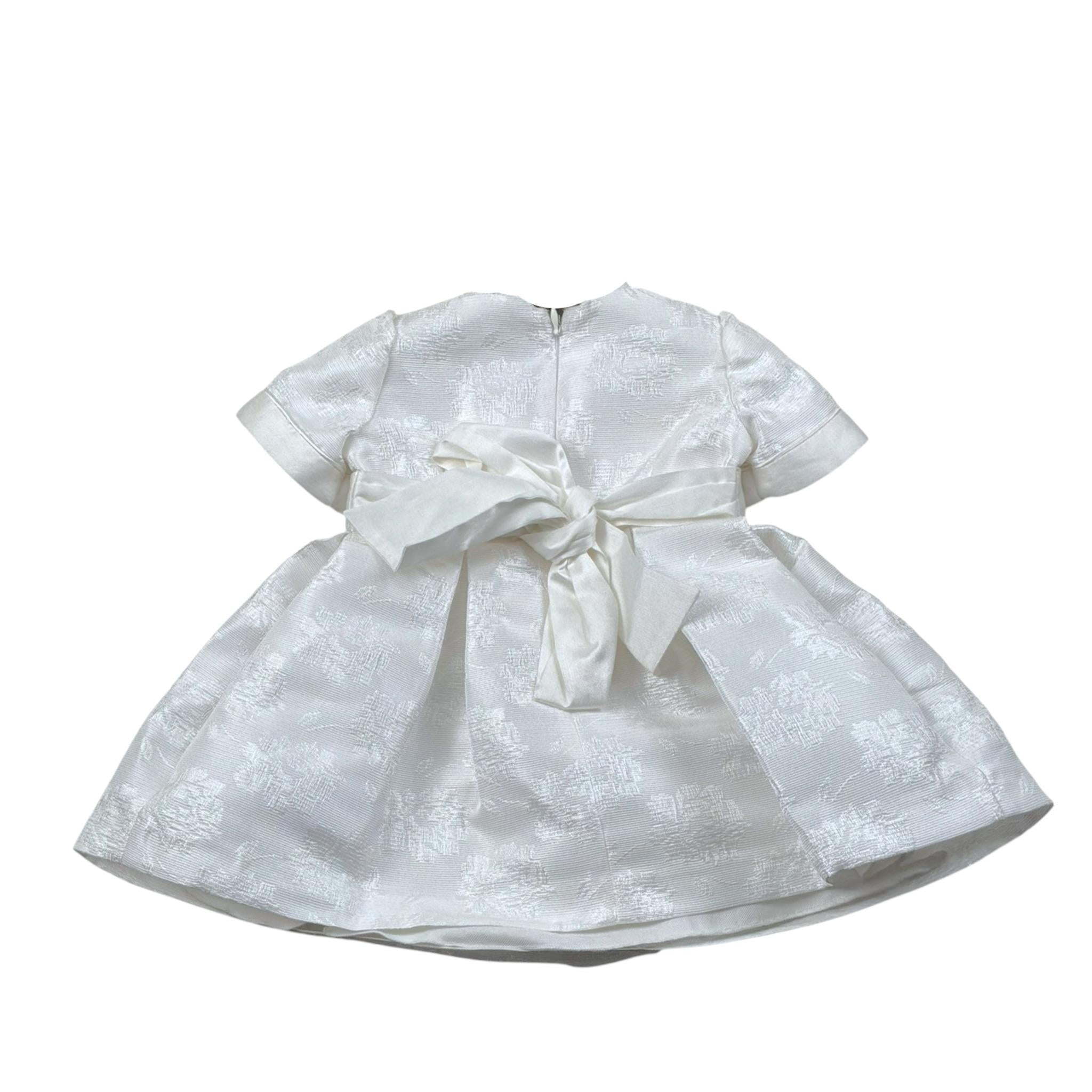 Baby A. Abito Cerimnia Tinta Unita con Fiocco per Neonata H2216N BIANCO BABY A. 