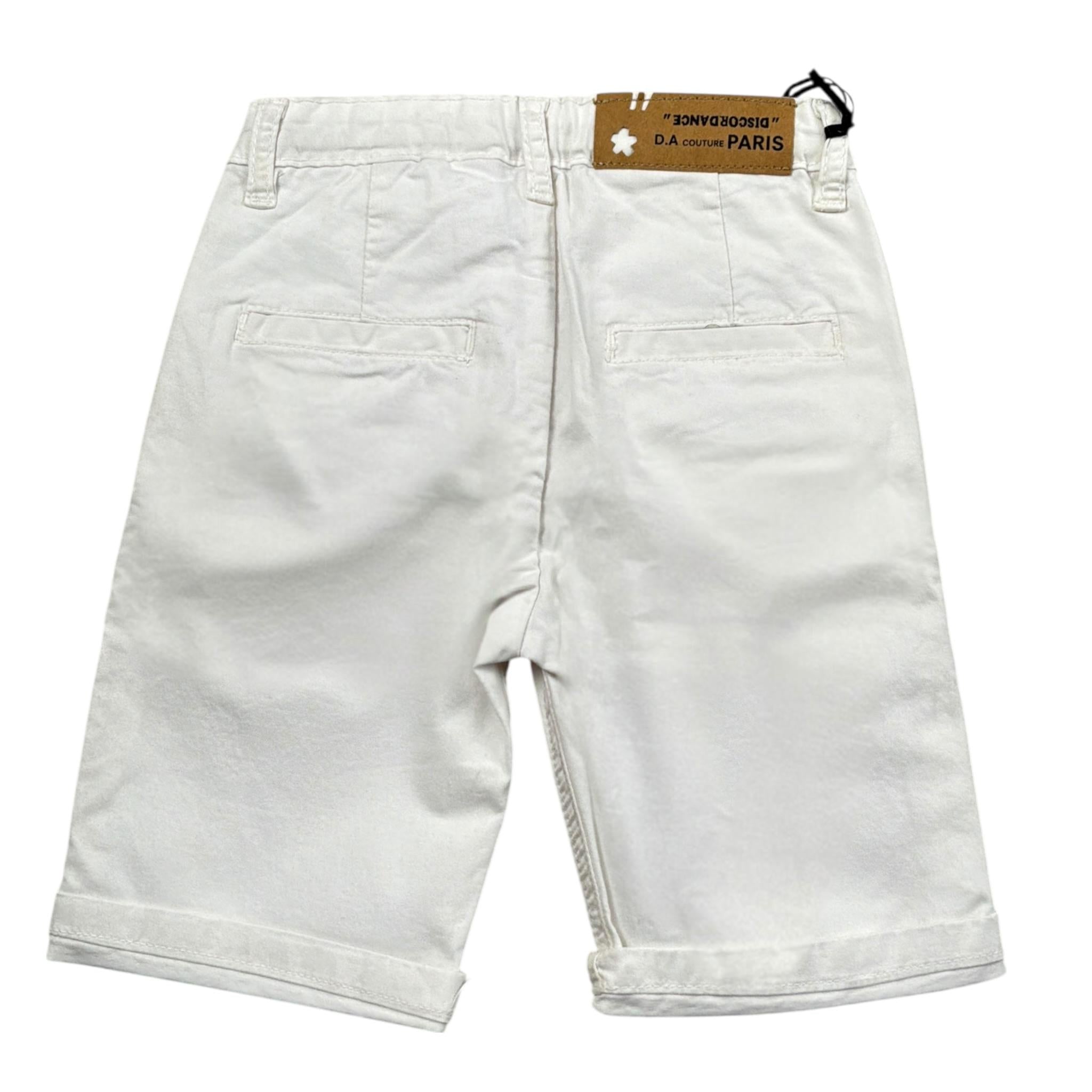 Daniele Alessandrini Bermuda tinta unita con Girovita Regolabile Bianco per Bambino 1296P0834XJ BIANCO DANIELE ALESSANDRINI 