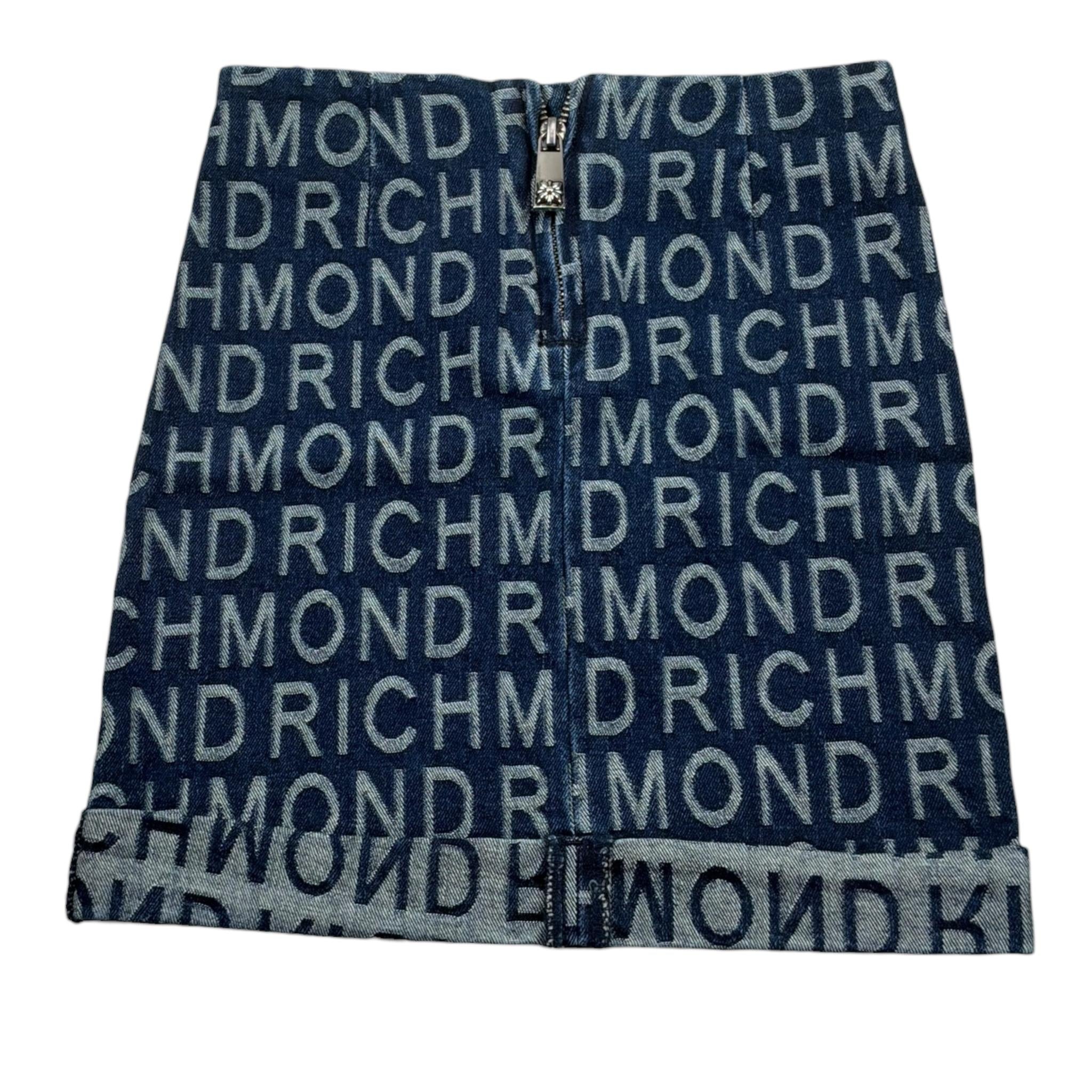 John Richmond Gonna In Denim Tinta Unita Logata per Bambina RGP25121GO BLU JOHN RICHMOND 