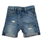 Guess Bermuda In Denim Tinta Unita con Girovita Regolabile per Neonato DHDHH BLU GUESS 