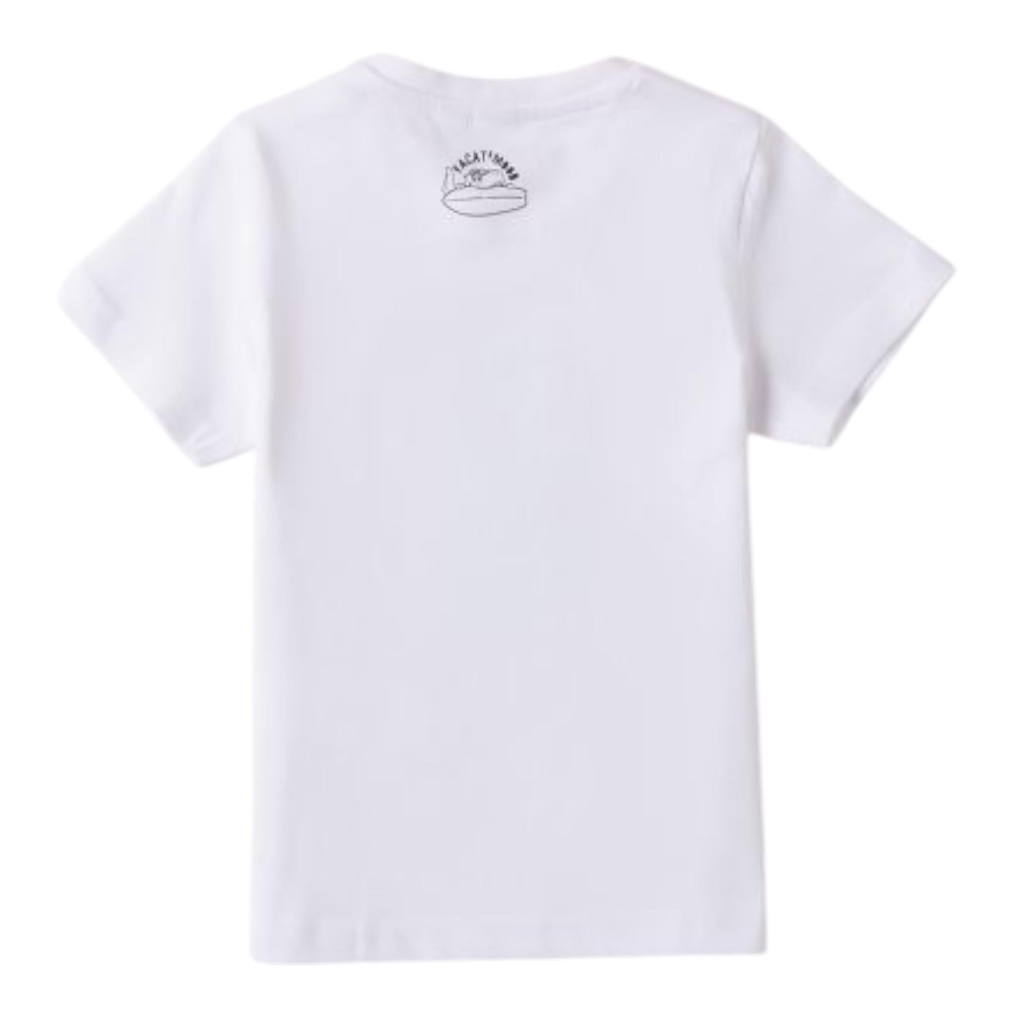 I Do T-Shirt Girocollo Tinta Unita con Stampa per Bambino 4B463 BIANCO I DO 