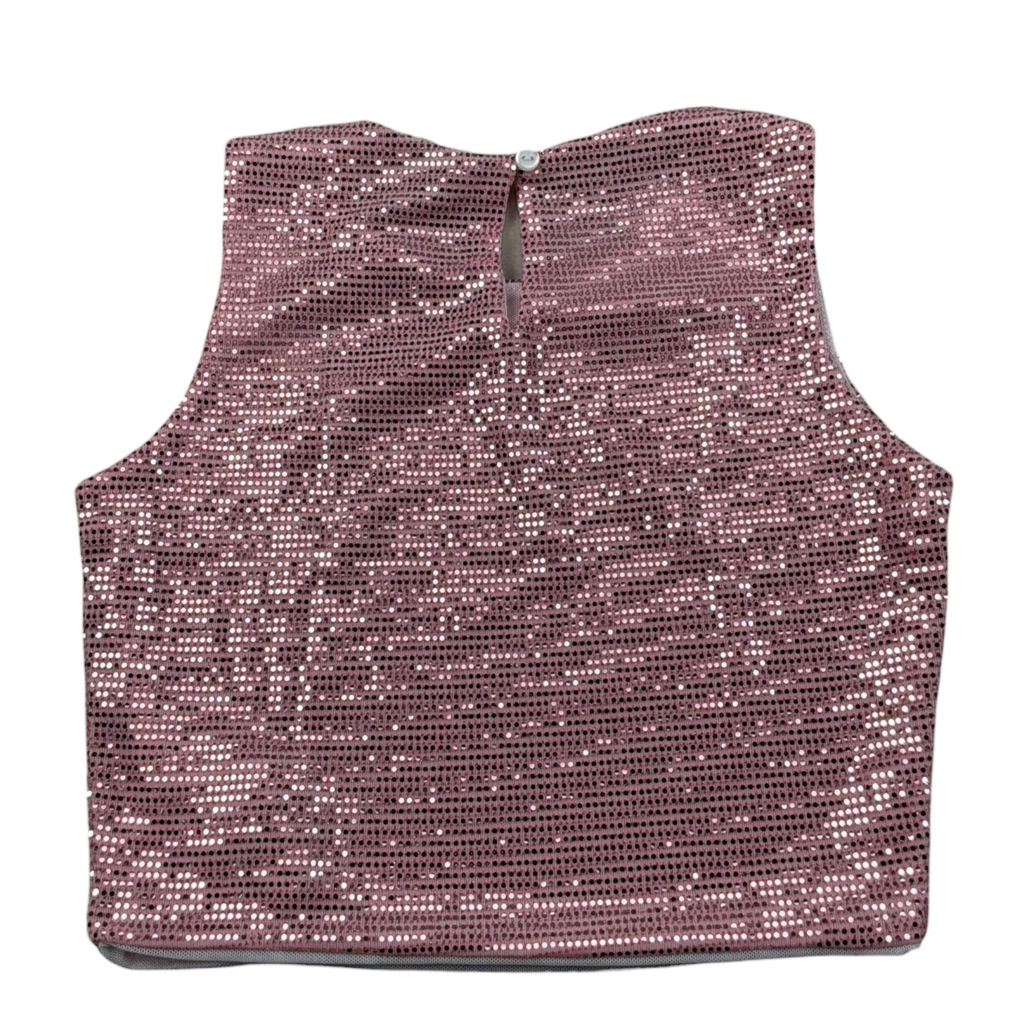 Lu Lu By Miss Grant Canotta Tinta Unita con Paillettes per Bambina LL3477 ROSA LU LU BY MISS GRANT 