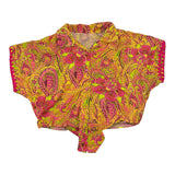 4Giveness Completo Camicia-Gonna Tinta Unita Con Stampa Fuxia Per Bambina