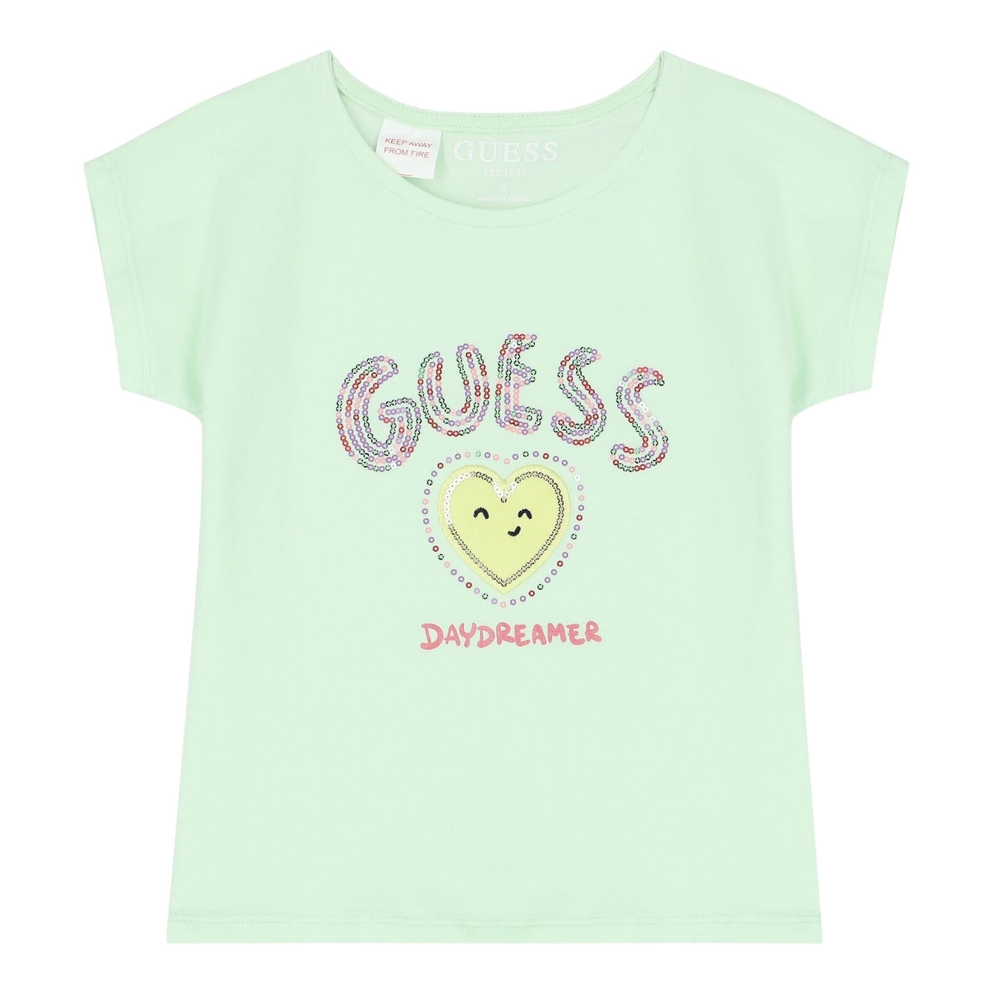 Guess Completo 2 Pezzi T-Shirt-Short per Neonata K3GG03K6YW0 VERDE GUESS 