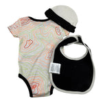 Nike Completo 3 Pezzi Body-Bavetta-Cappello per Neonato NN0809 BEIGE NIKE 