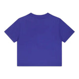 Burberry T-Shirt Girocollo Tinta Unita Con Stampa Logo Blu Per Bambino