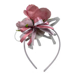 Les Gamins Cerchietto Tinta Unita con Applicazioni Fiori per Bambina 101042 ROSA LES GAMINS 