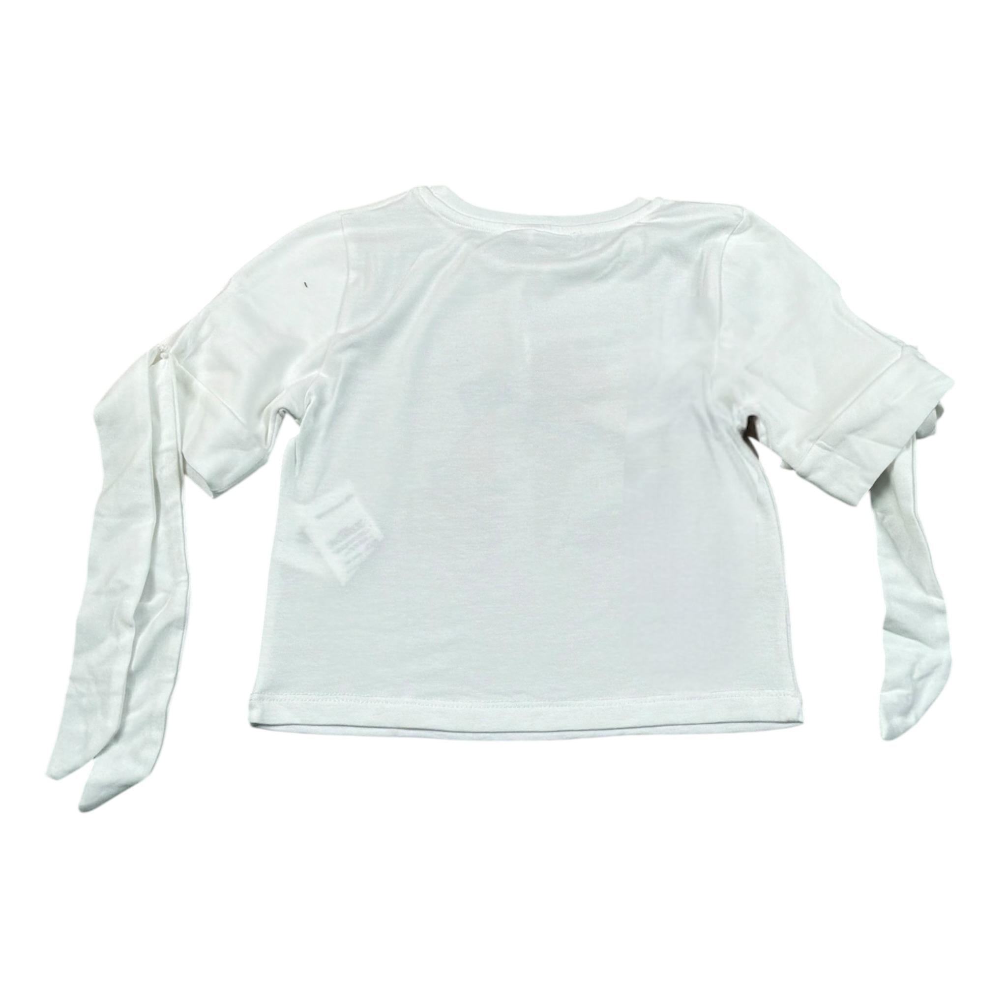 Miss Grant T-Shirt Girocollo tinta unita con Stampa Bianco per Neonata MG1317N BIANCO MISS GRANT 