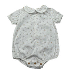 Wedoble Pagliaccetto Mezza Manica Tinta Unita con Stampe per Neonato V2504716A BIANCO WEDOBLE 