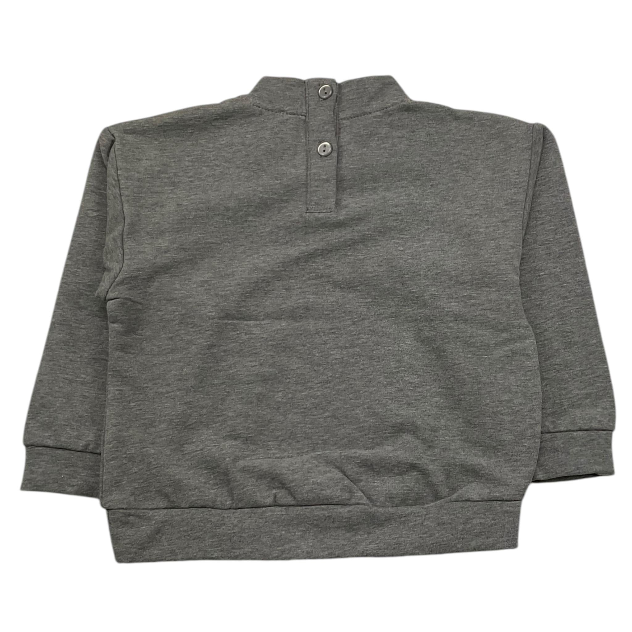 M+E' felpa chiusa girocollo tinta unita Grigio per Neonata UE1570 GRIGIO M+E' 