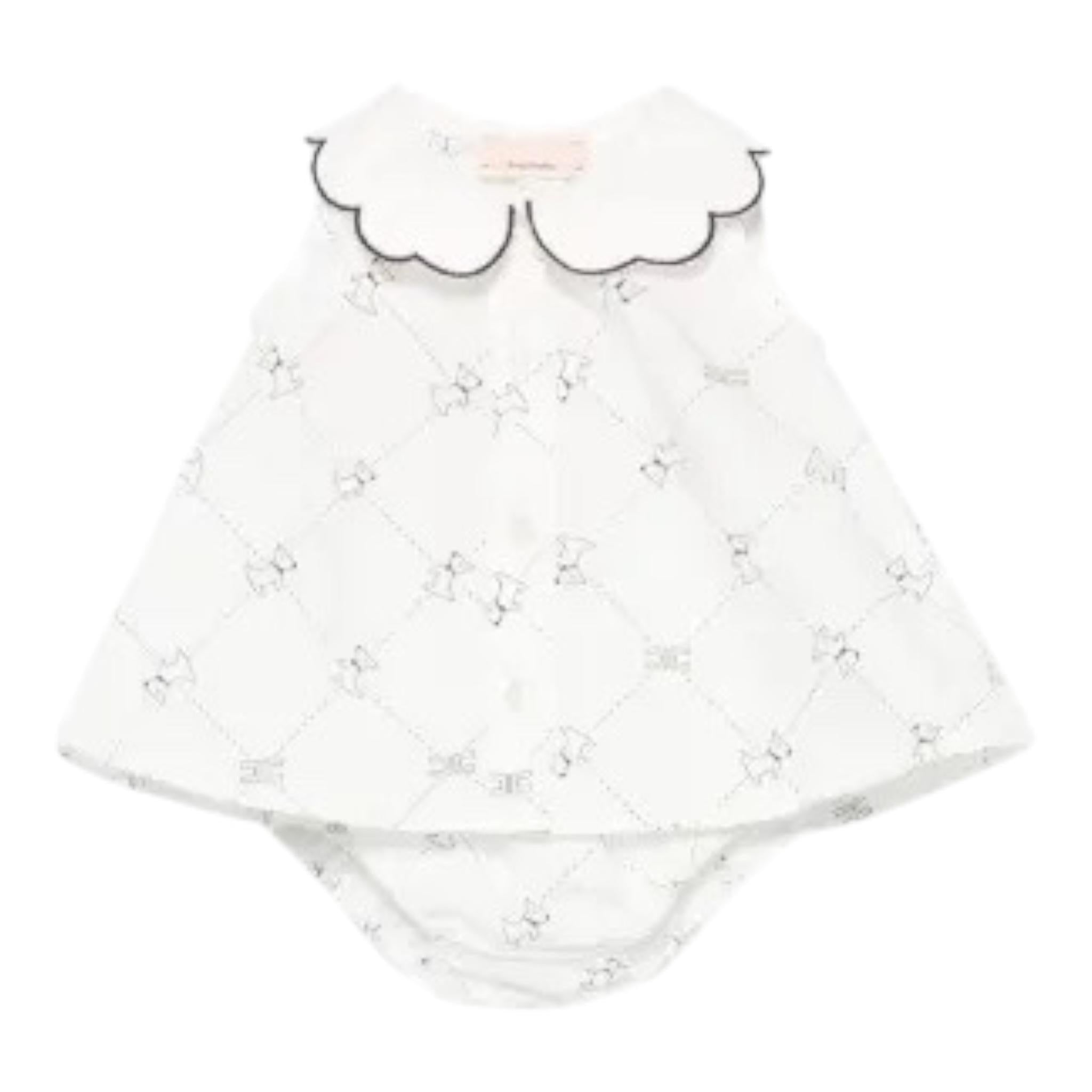 Elisabetta Franchi Completo 2 Pezzi Camicia-Coulotte Tubta Unita con Stampa per Neonata ENCD096X BIANCO ELISABETTA FRANCHI 