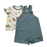 Calamaro Completo 2 Pezzi T-Shirt-Salopette per Neonato 11139B VERDE CALAMARO 