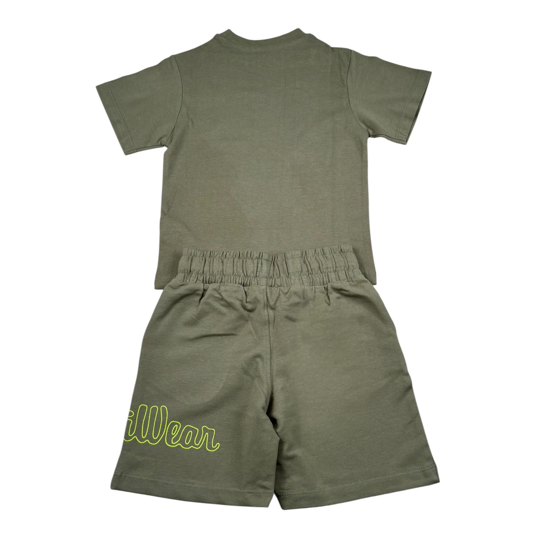 Refrigiwear Completo 2 Pezzi T-Shirt - Bermuda Bicolore per Neonato R1102W25XX VERDE REFRIGIWEAR 