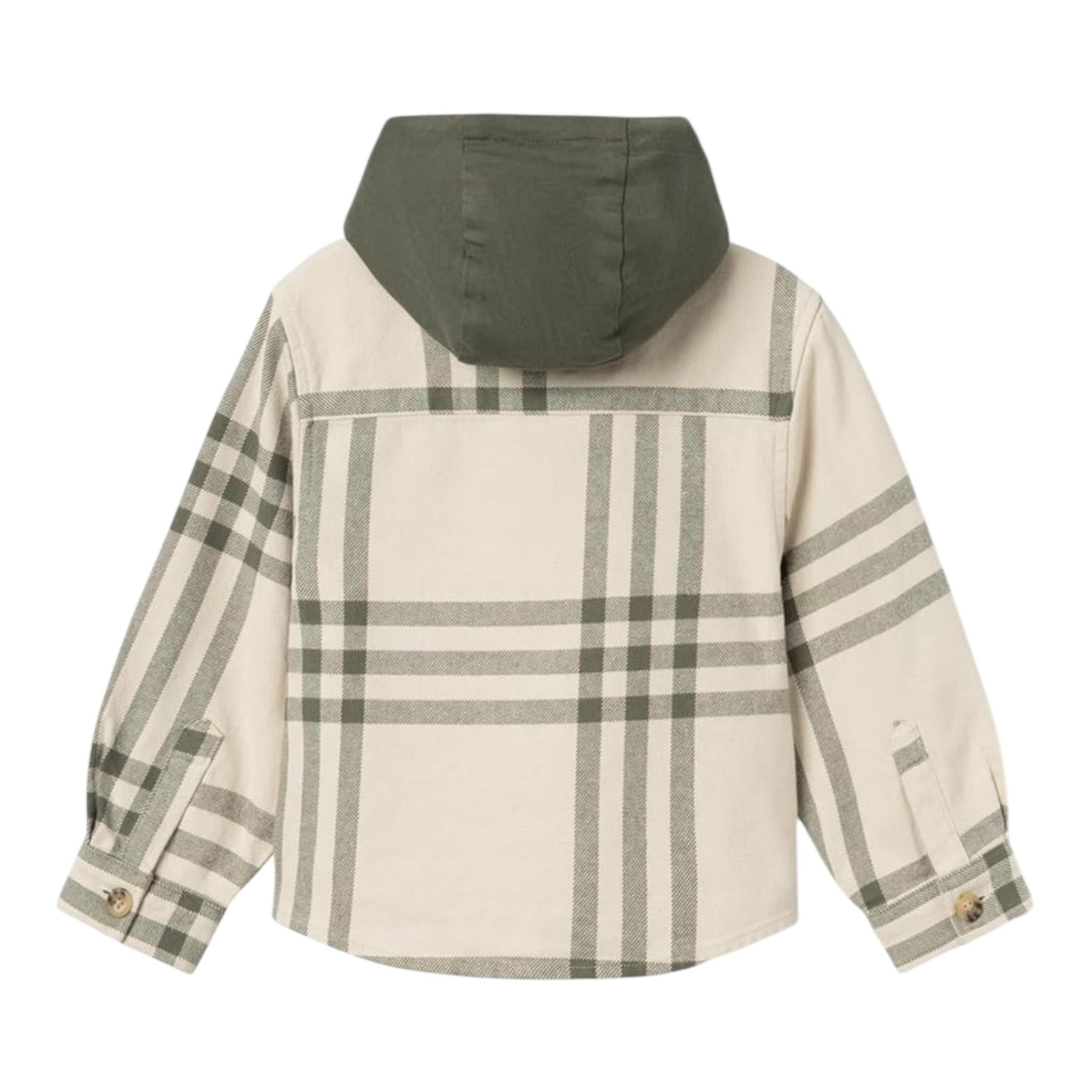 NAME IT camicia manica lunga fantasia quadri con cappuccio Beige per Neonato 13237393XN BEIGE NAME IT 