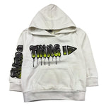 EMC felpa chiusa con cappuccio tinta unita con stampe in contrasto Bianco per Bambino CE2106 BIANCO EMC 