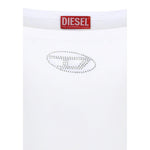Diesel Canotta Bretelline Tinta Unita con Stampa Brillantinata per Bambina J02201XX BIANCO DIESEL 