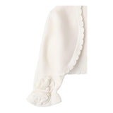 Sarabanda Coprispalle Tinta Unita con Applicazioni per Neonata 0B431N BIANCO SARABANDA 