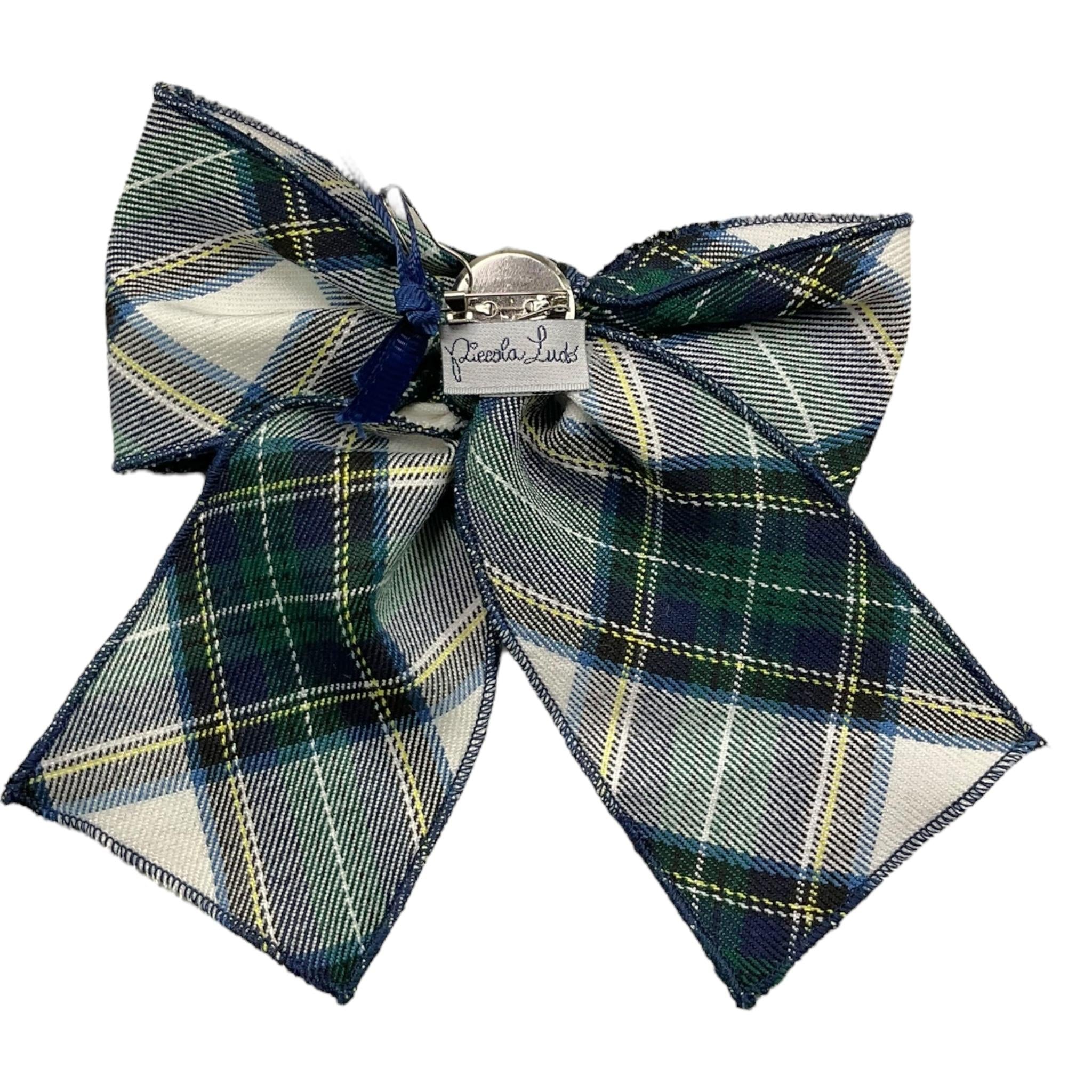 PICCOLA LUDO spilla modello fiocco fantasia a quadri Blu per Bambina BS9WA016 BLU PICCOLA LUDO 