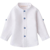 Minibanda Camicia Manica Lunga Tinta Unita Collo Coreano per Neonato 3B603 BIANCO MINIBANDA 