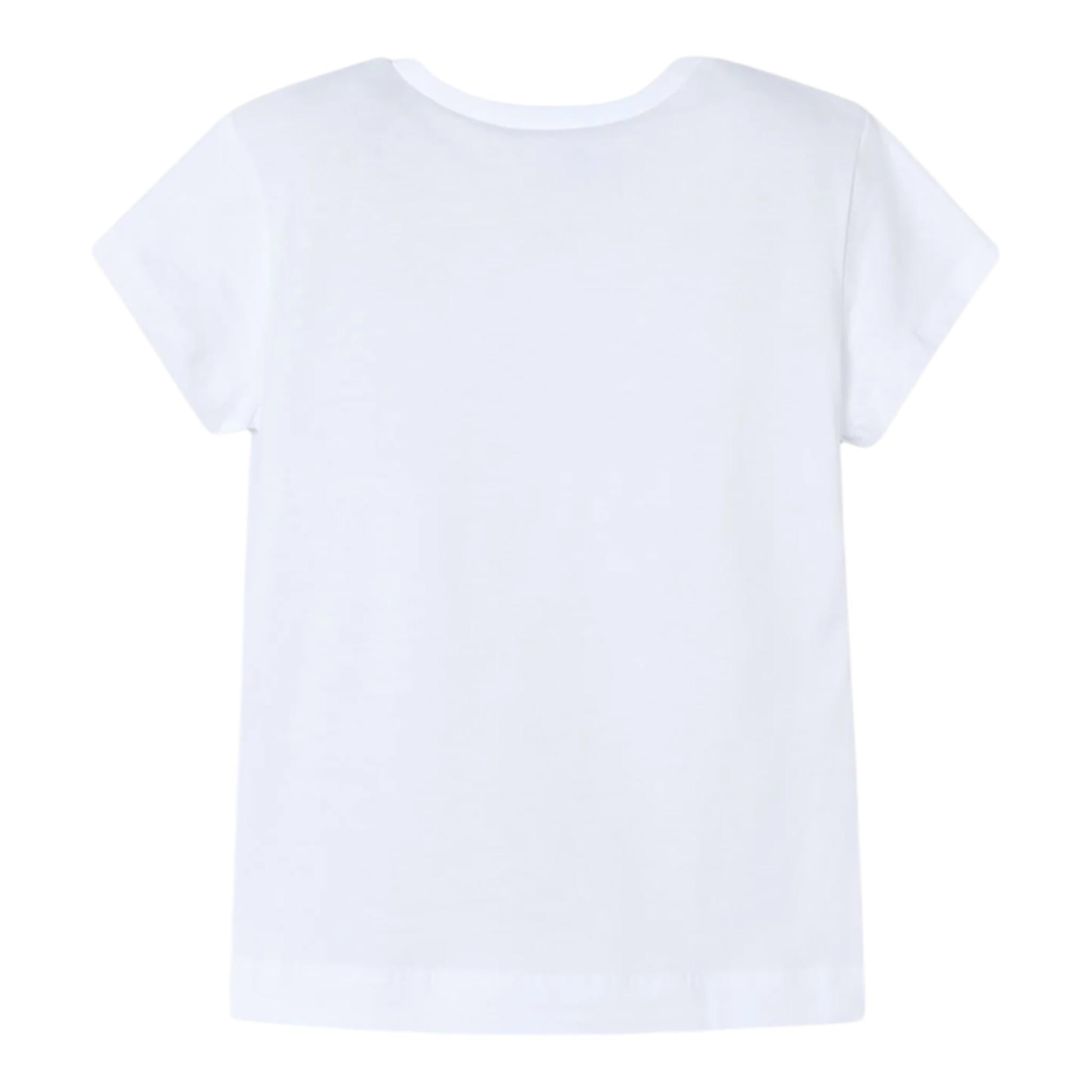 Mayoral T-Shirt Girocollo Tinta Unita con Stampa per Bambina 3014X BIANCO MAYORAL 