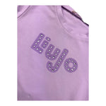 LIU JO shirt girocollo tinta unita con stampa Lilla per Bambina KF4090 LILLA LIU JO 