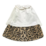 LE BEBE' abito tinta unita con fantasia maculata Bianco per Neonata LBG6025 BIANCO LE BEBE' 