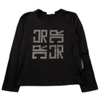 JOHN RICHMOND shirt girocollo tinta unita con stampa brillantinata Nero per Bambina RGA25182TS NERO JOHN RICHMOND 