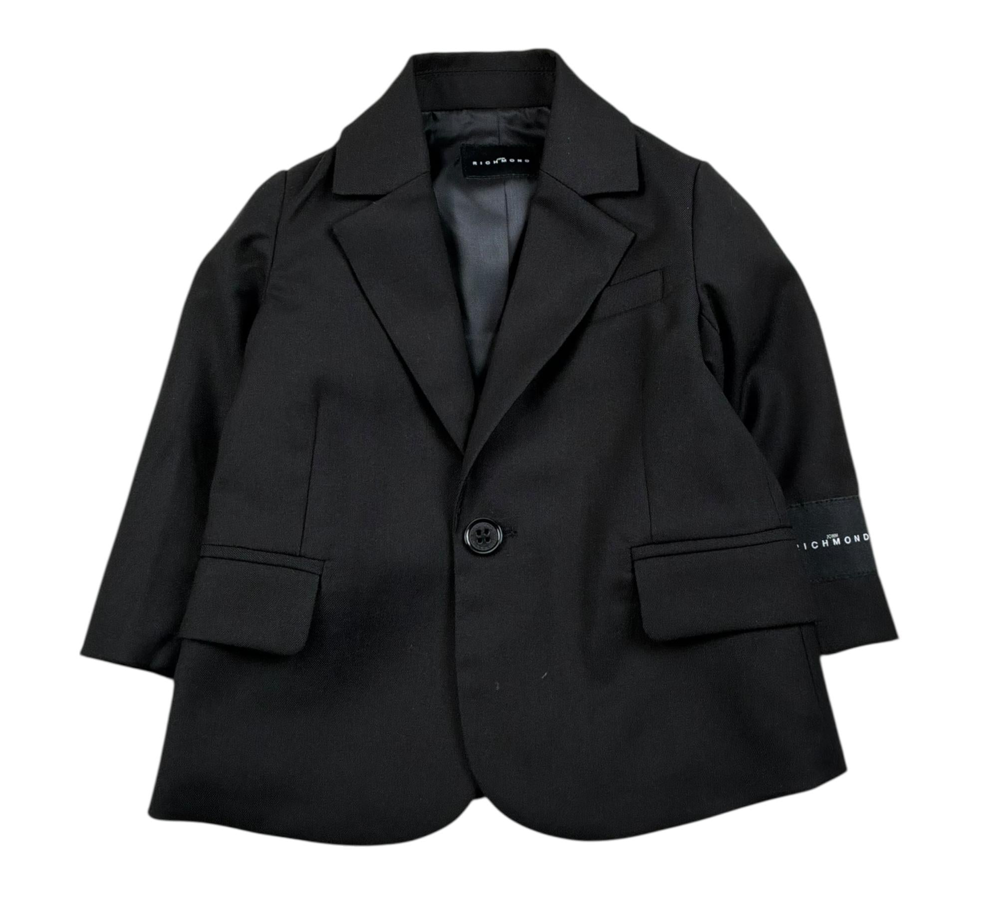 John Richmond Giacca Tinta Unita con Logo per Neonato RIP26117GC NERO JOHN RICHMOND 