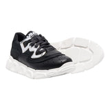 Maison Margiela Sneakers Tinta Unita Con Lacci Tricolore Nero Per Bambina